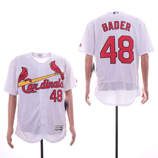 St. Louis Cardinals #48 Harrison Bader Cardinals 48 White Elite
