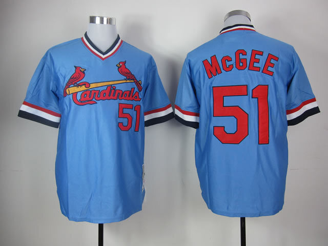 St. Louis Cardinals #51 Cardinals 51 Blue 1982 Retro