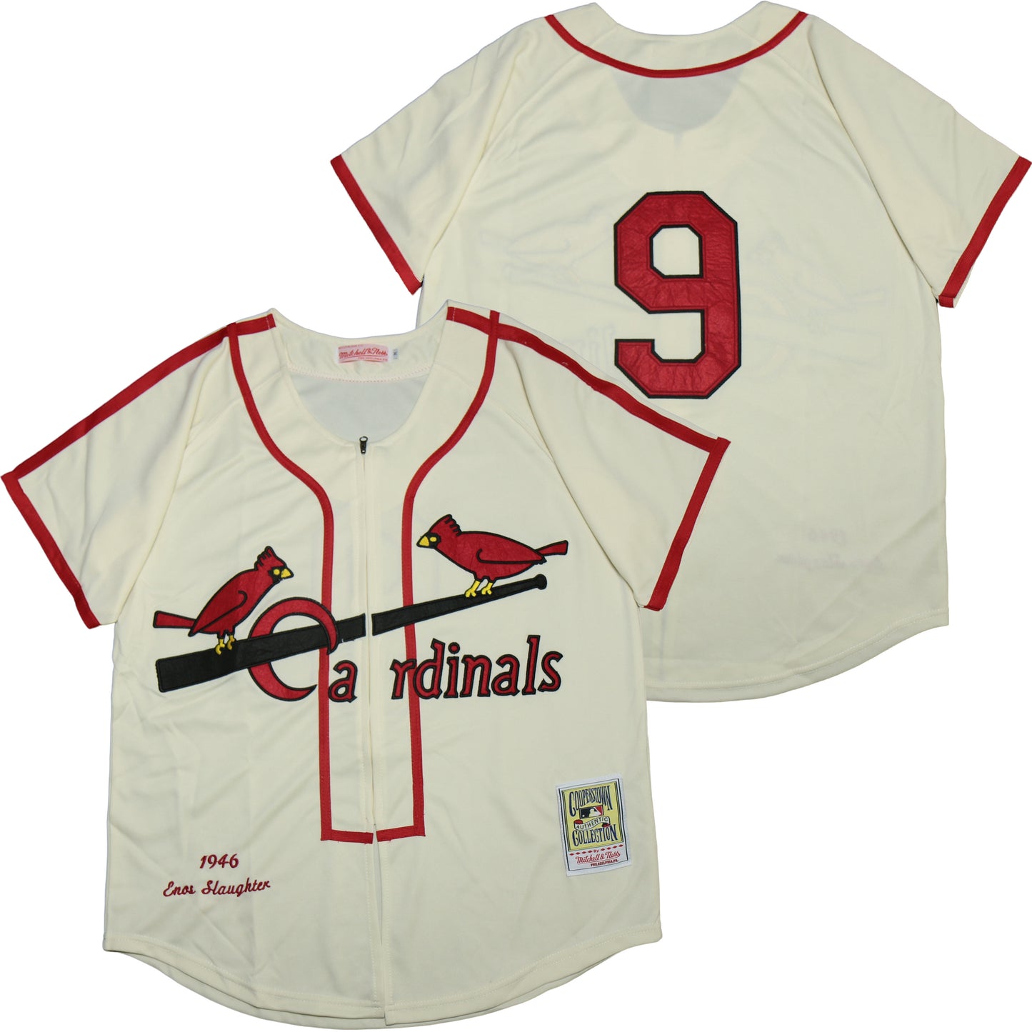 St. Louis Cardinals #9 Enos Slaughter Cardinals 9 Off-White 1946 Retro