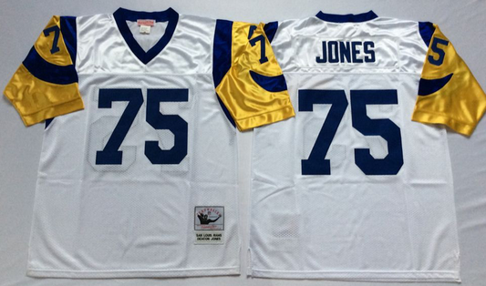 St. Louis Rams #75 Jones Throwback