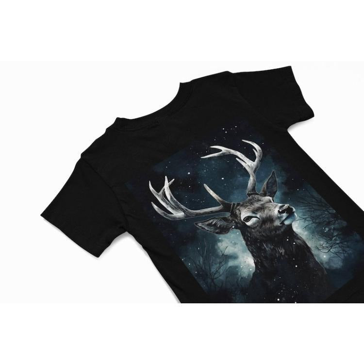 Stag T-shirt, Stag Silhouette Graphic T-Shirt, Deer tees, Camping T shirt, Stag gifts, Stag graphic tee, Novelty T Shirt,...