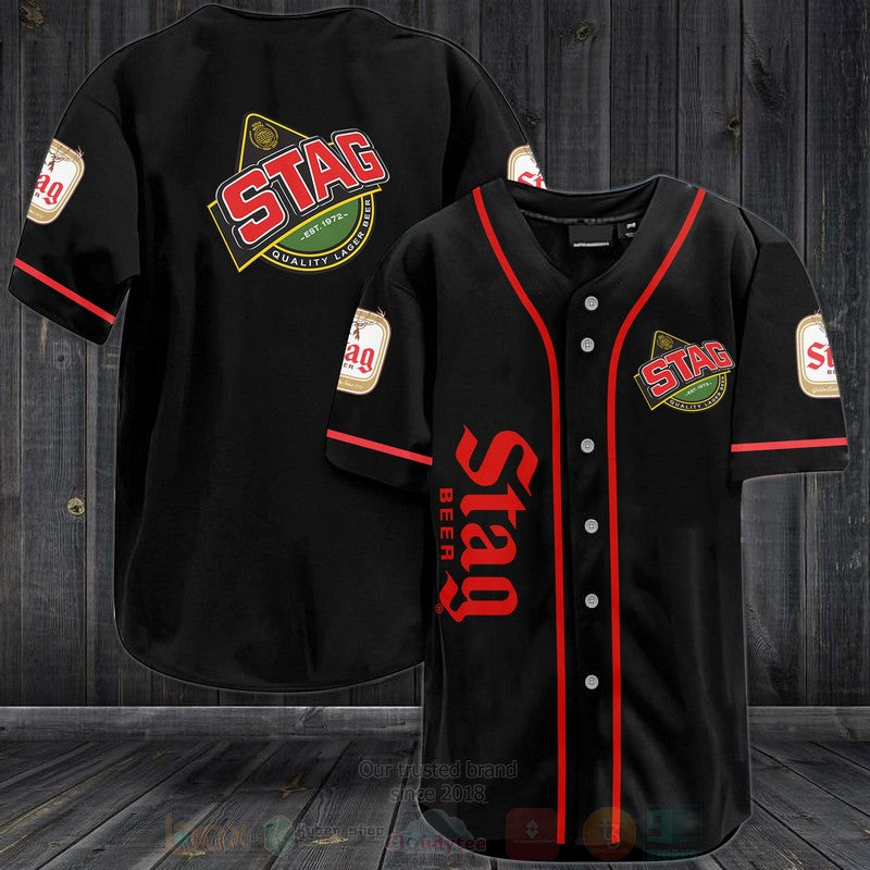 FASHION Stag Quality Lager Beer Baseball Jerseys Botton Shirt