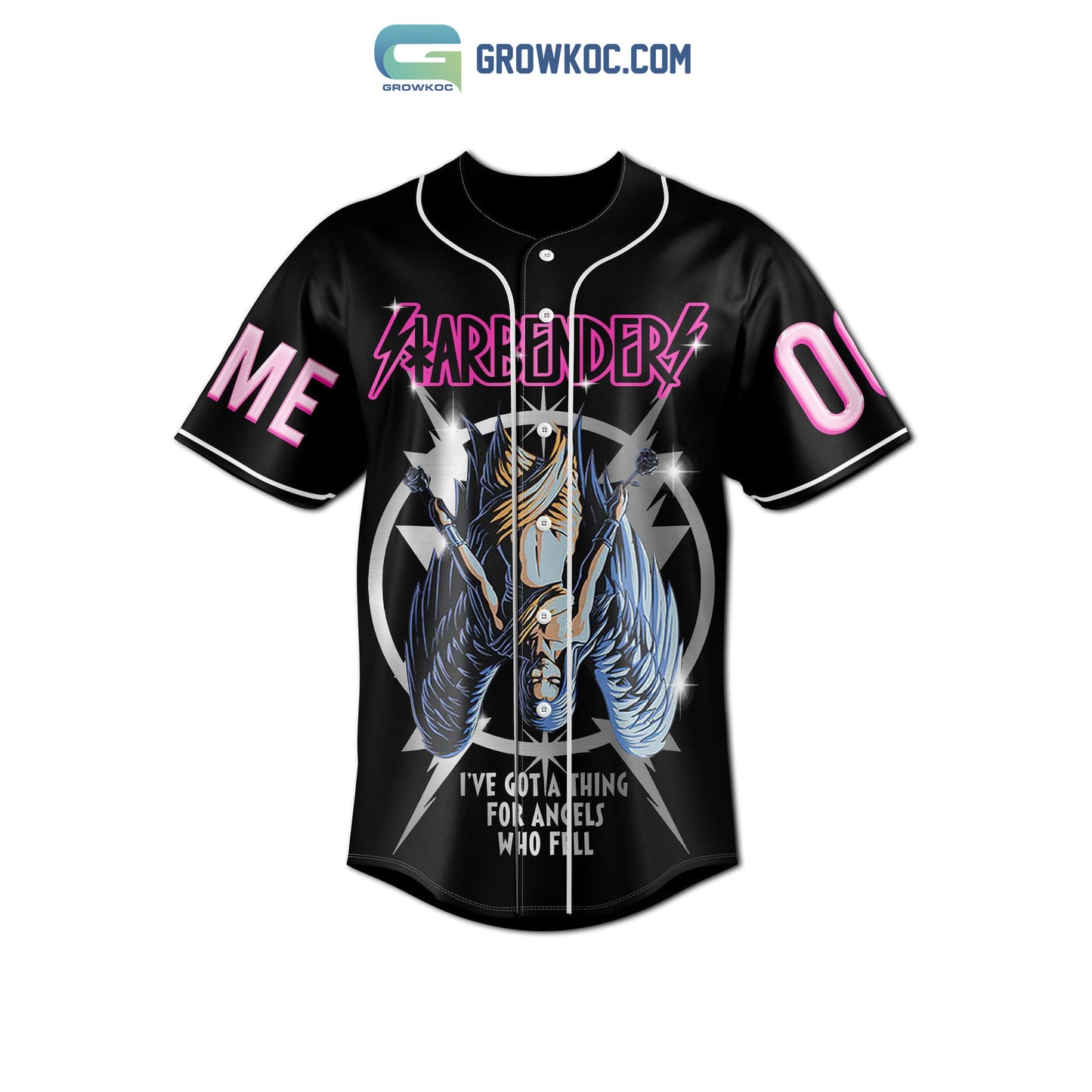 Star Benders I’ve Got A Thing For Angels Who Fell Personalized Baseball Jersey