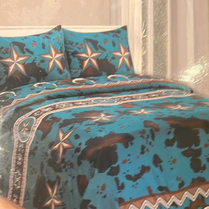 Star and Turquoise Cow Sheet Set T-Shirts, Hoodie, Sweatshirt | WearSparks.com