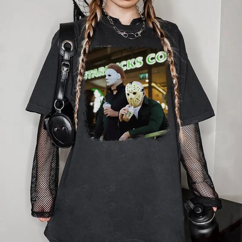 Starb0cks Halloween Shirt, H0rror Movie Characters Shirt Hoodie, Sweatshirt | WearSparks.com