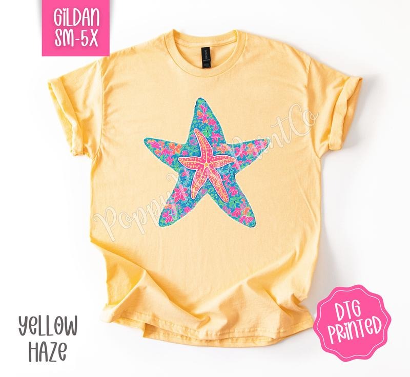 Starfish Shirt Gildan, Women's Beach Tee, Trendy Summer Tshirt Plus Sizes, Gift for Her Hoodie, Sweatshirt | WearSparks.com