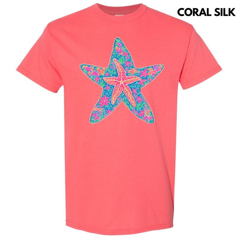 Starfish Summer Gildan Short Sleeve T-Shirt 'NLB' Hoodie, Sweatshirt | WearSparks.com