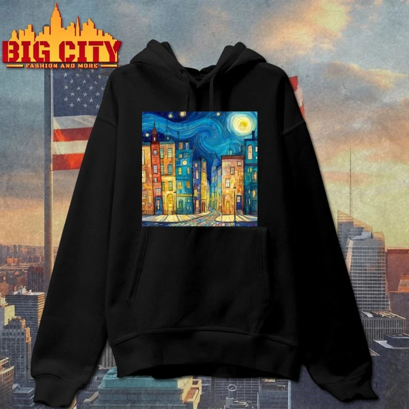 Starry Night Cityscape Boulevard Van Gogh shirt