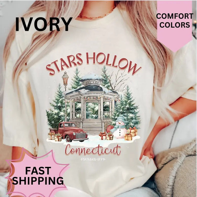 Stars Hollow Christmas T-Shirt, This Mama Loves Her Cookies, Christmas Shirt Custom Direct to Garment Printed in USA...