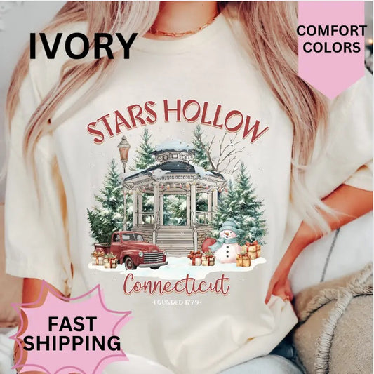 Stars Hollow Christmas T-Shirt, This Mama Loves Her Cookies, Christmas Shirt Custom Direct to Garment Printed in USA...