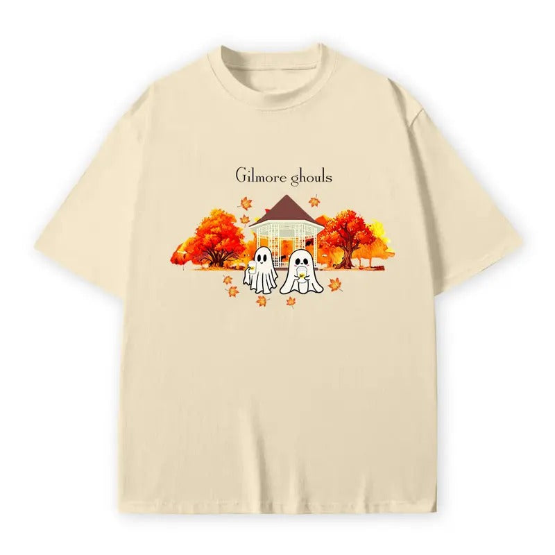 Stars Hollow Fall Leaves Gilmore T-Shirt, Where You Lead Will Follow Rory Gilmore Lorelai T-Shirt, Gilmore Smell Snow...