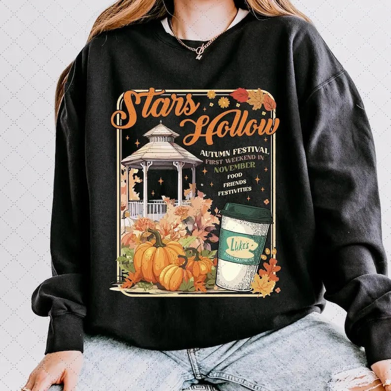 Stars Hollow sweatshirt, Gilmore Girls sweatshirt , Stars Hollow Connecticut, Fall Aesthetic sweatshirt, Autumn Festival...
