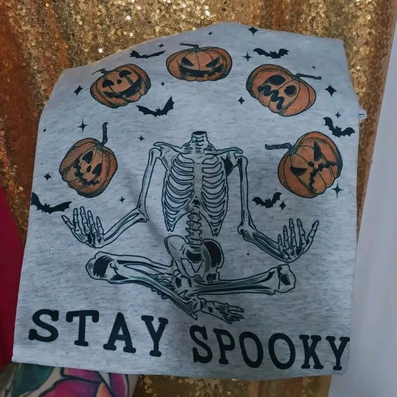 Stay Spooky Halloween Graphic Tee Loose fit Hoodie, Sweatshirt | WearSparks.com