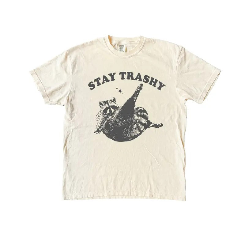 Stay Trashy Raccoon T Shirt, Cool T Shirt, TIktok Shirts Hoodie, Sweatshirt | WearSparks.com