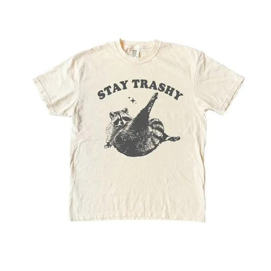 Stay Trashy Raccoon T Shirt, Cool T Shirt, TIktok Shirts Hoodie, Sweatshirt | WearSparks.com