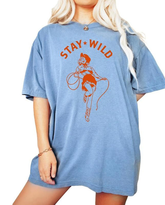 Stay Wild Cowgirl Vintage Tshirt, Cowgirl Shirt, Country Girl Shirt, Western Shirt, Country Shirt, Rodeo Shirt, Unisex...