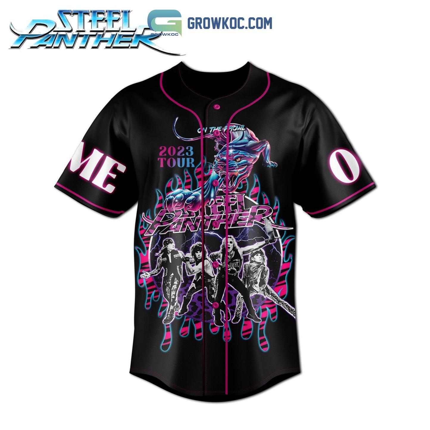 Steel Panther On The Prowl Tour 2023 Personalized Baseball Jersey