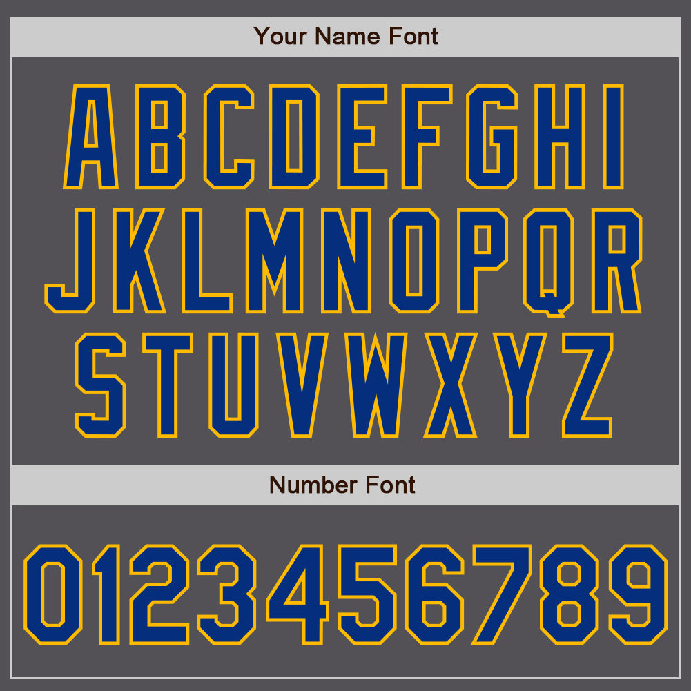 Custom Steel Gray Royal-Gold Authentic Baseball Jersey