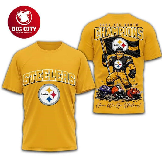 Steelers AFC North Champions 2025 Two Sided Shirt