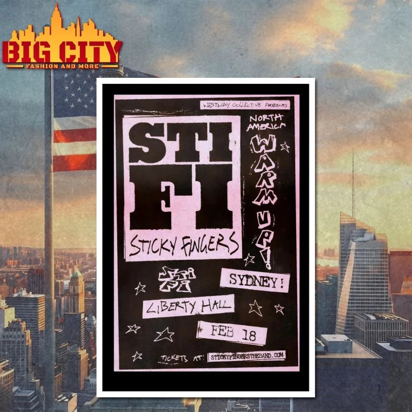 Sticky Fingers Event Moore Park NSW On Feb 18 2026 Poster shirt