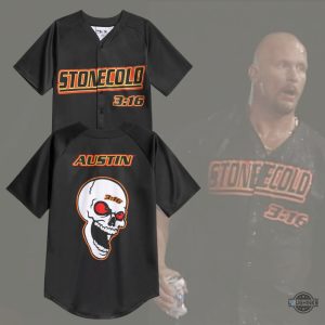 Stone Cold Steve Austin Replica Baseball Jersey Shirt New