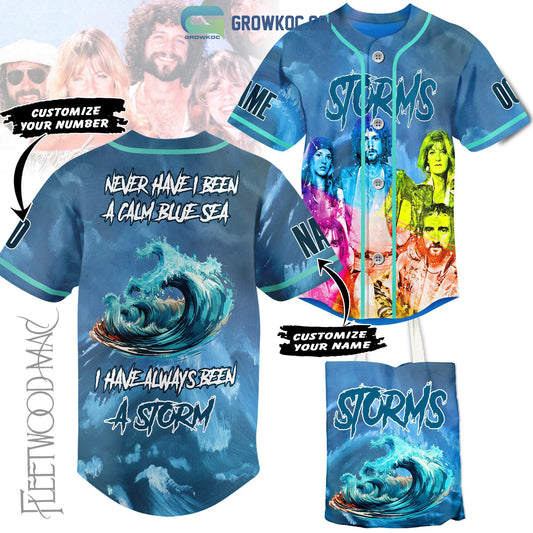 Storms Never Have I Been A Calm Blue Sea I Have Always Been A Storm Personalized Baseball Jersey