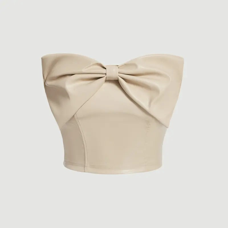 Strapless Top With Bow DecorationY2K T-Shirts, Hoodie, Sweatshirt | WearSparks.com
