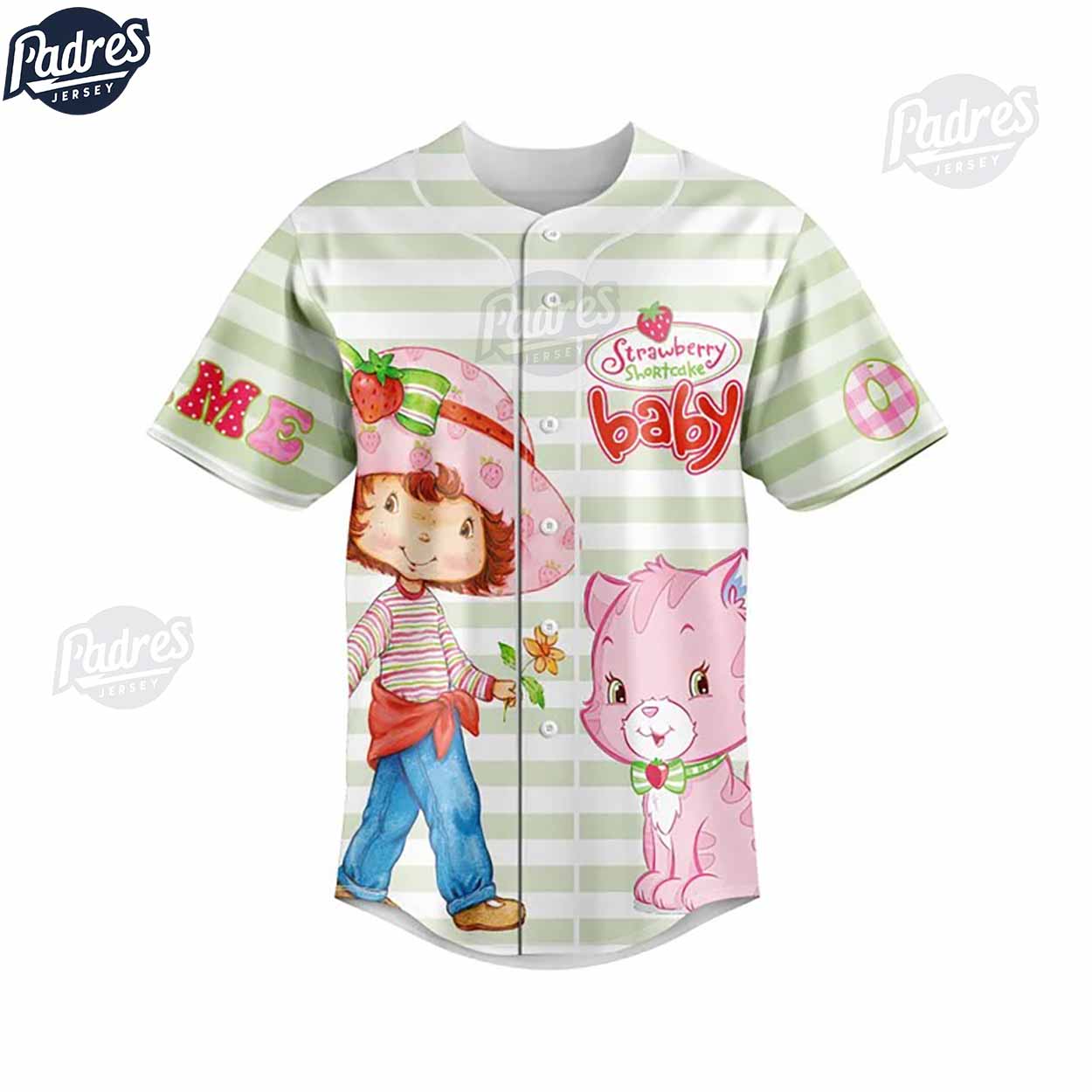 Strawberry Shortcake Custom Baseball Jersey Style - Padres Jersey Oasis: Elevate Your Baseball Style Game... (Image 2)