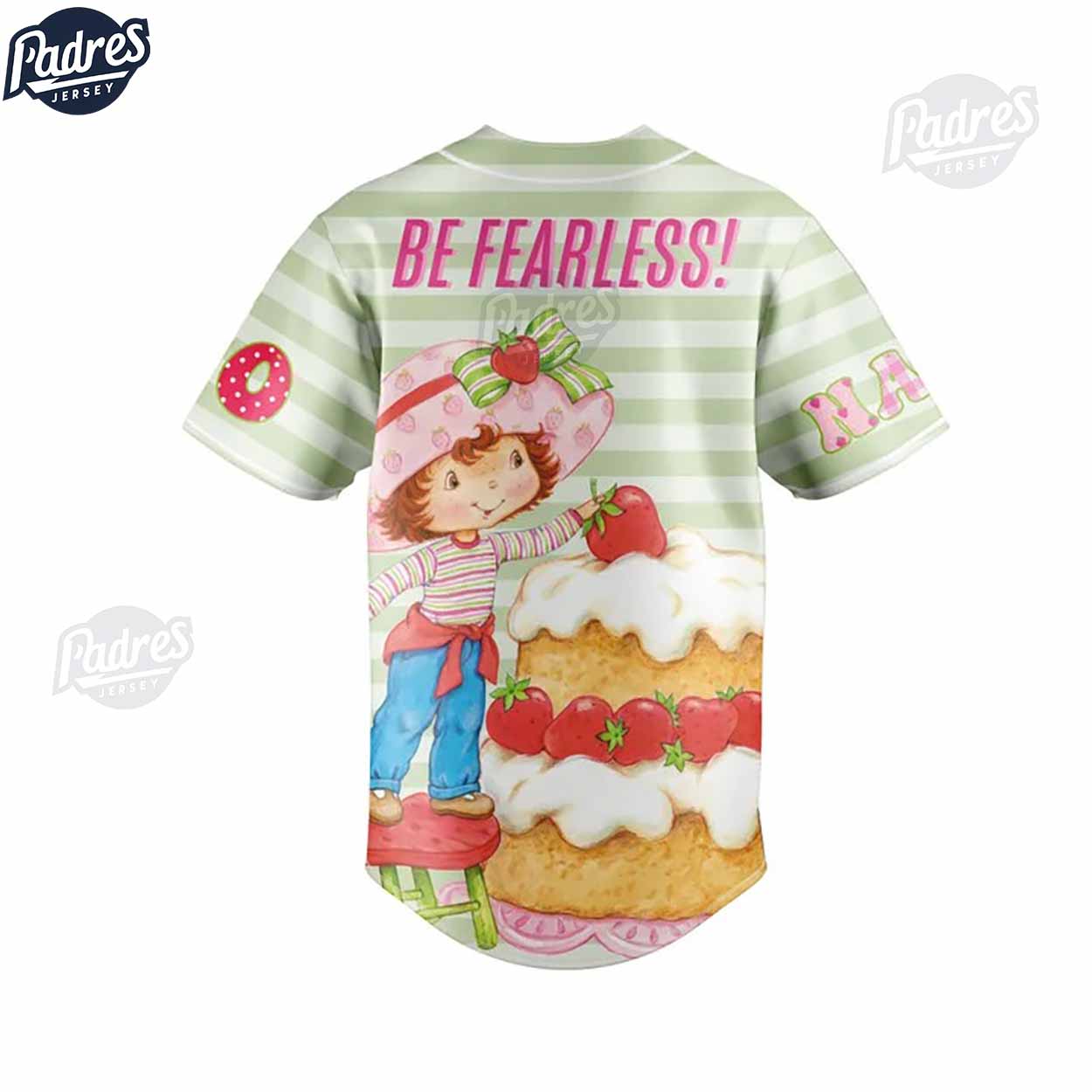 Strawberry Shortcake Custom Baseball Jersey Style - Padres Jersey Oasis: Elevate Your Baseball Style Game... (Image 3)