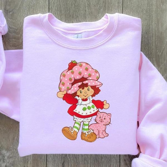 Strawberry Shortcake Sweatshirt, Strawberry Shortcakes Merch, Girly Sweatshirt T-Shirts, Hoodie | WearSparks.com