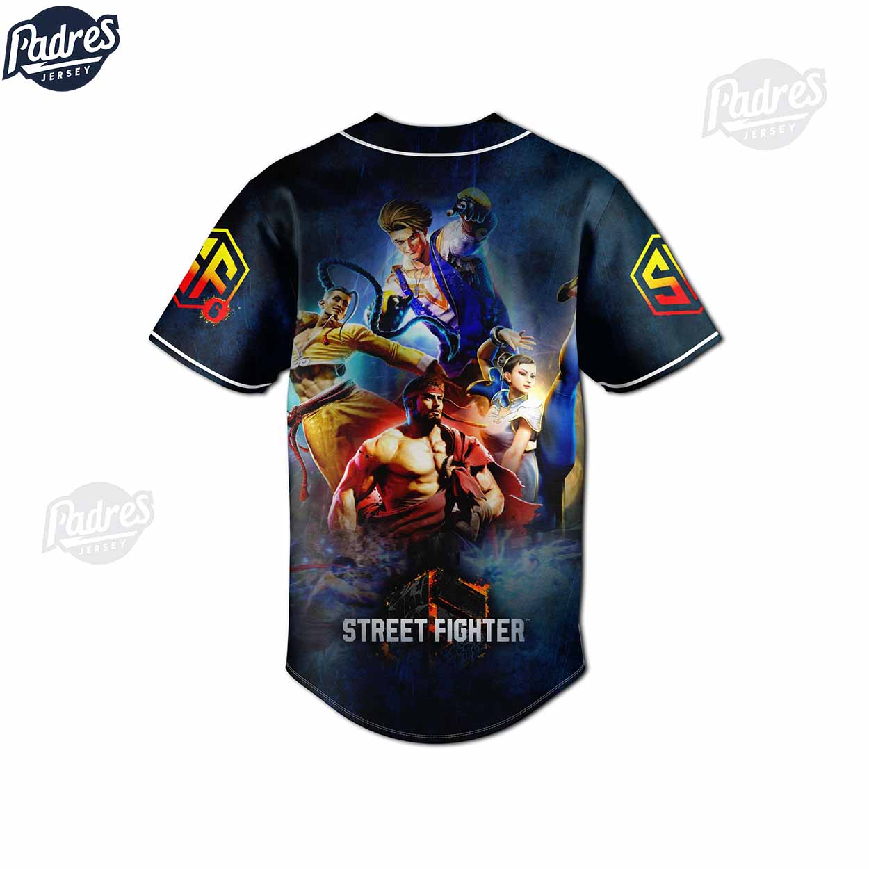 Street Fighter 6 Custom Baseball Jersey - Padres Jersey Oasis: Elevate Your Baseball Style Game T-Shirts,... (Image 3)