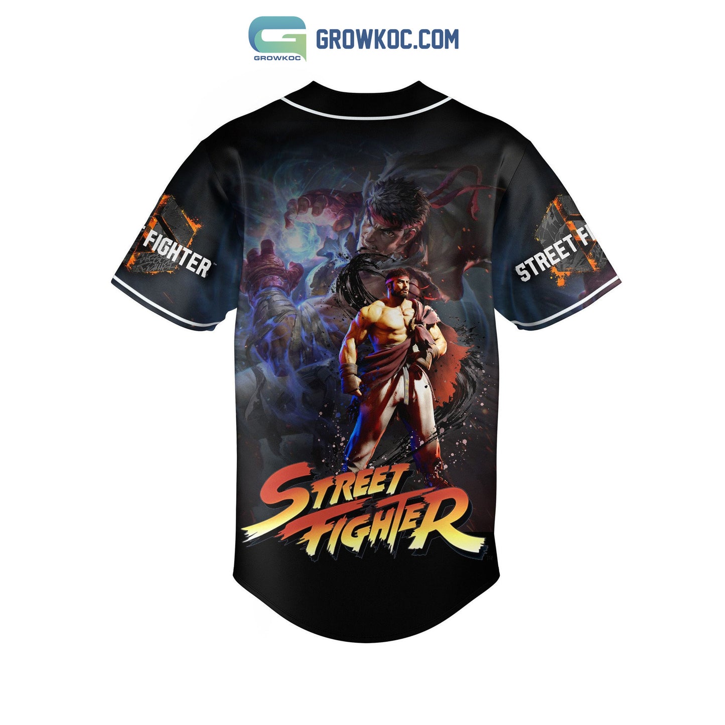 Street Fighter Capcom Nitendo Personalized Baseball Jersey