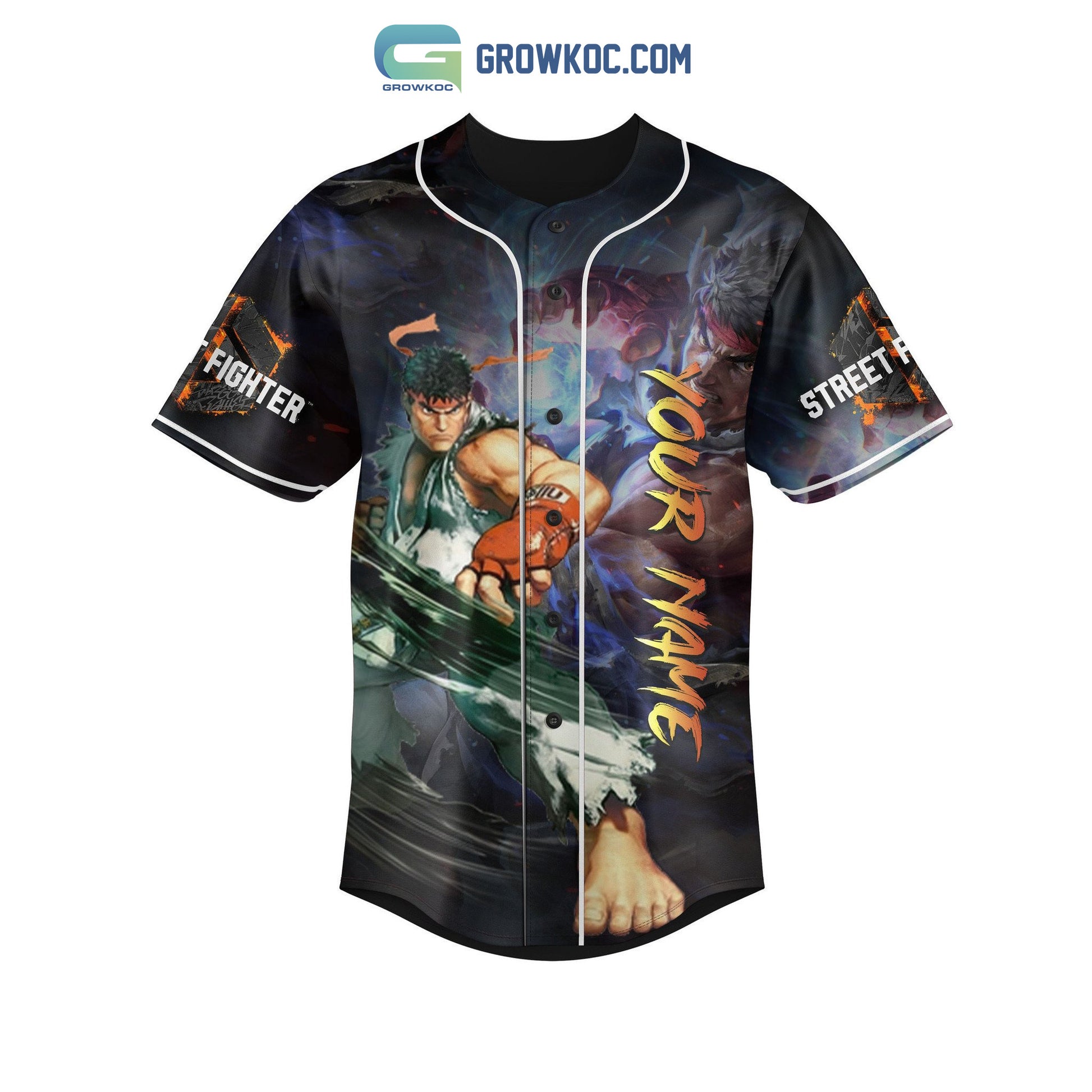 Street Fighter Capcom Nitendo Personalized Baseball Jersey