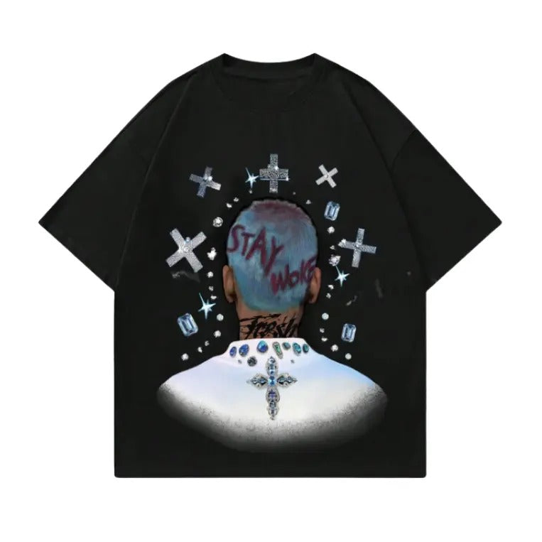 Street Life Men's Hip Hop Portrait Printed Short Sleeve T-Shirt, Sweatshirt, Hoodie Size S- 3XL,Gift For Women Top...