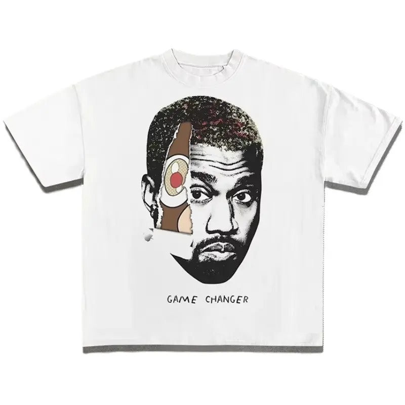 Streetwear Rapper Graphic Print T-Shirt Men Women Gothic Hip Hop Fashion Unisex High Quality Clothes, Casual Crew Neck...