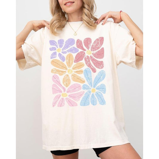 Striking, Gorgeous Abstract Flowers, Boho Floral Design, Summer Vibes, Gardening, Festival, Nature Shirt, Women's Comfort...