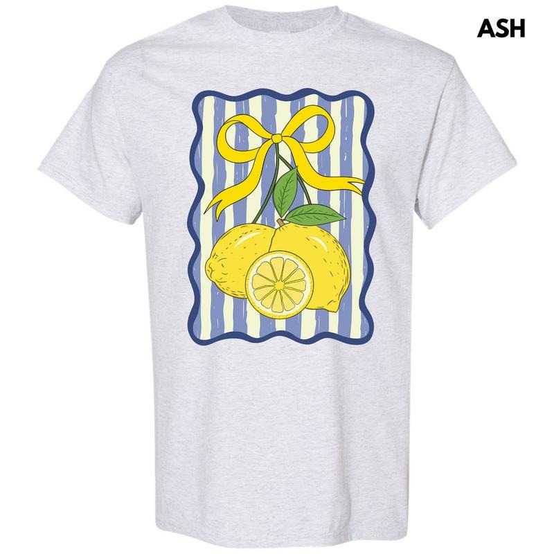 Stripe Lemon Coquette Gildan Short Sleeve T-Shirt 'NLB' Hoodie, Sweatshirt | WearSparks.com