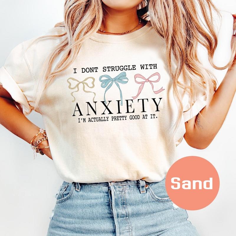 Struggle with Anxiety Shirt, Mental Health Women's Tee, Cute Women's Tshirt Hoodie, Sweatshirt | WearSparks.com