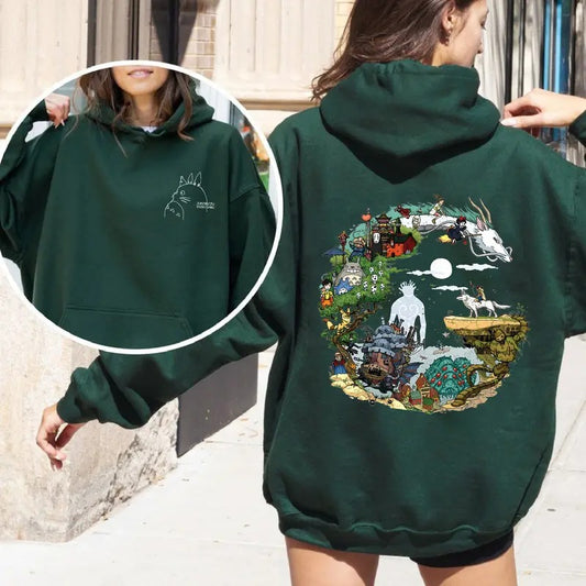 Studio Ghibli Sweatshirt, Hayao Miyazaki, Studio Ghibli Totoro Shirt, Ghibli No Face Shirt, Howl's Moving Castle shirt,...