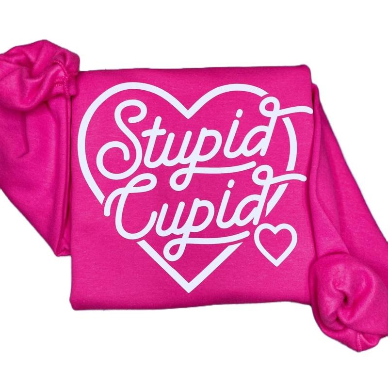 Stupid Cupid Sweatshirt, Stupid Cupid Valentine's Day Sweatshirt, Cute Anti-Valentine Sweatshirt T-Shirts, Hoodie