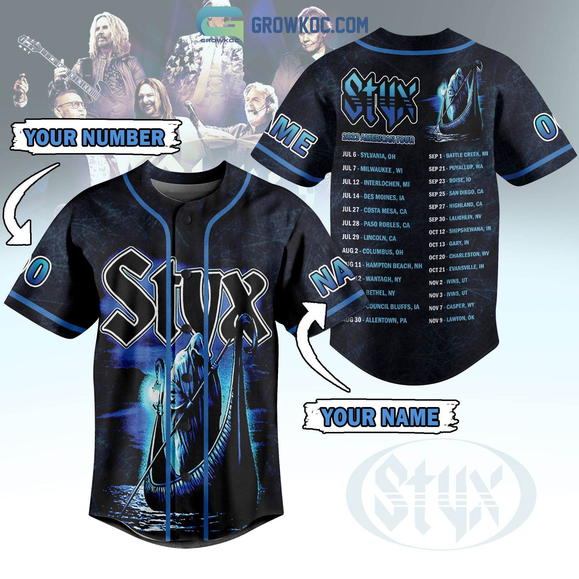 Stux 2023 American Tour Personalized Baseball Jersey