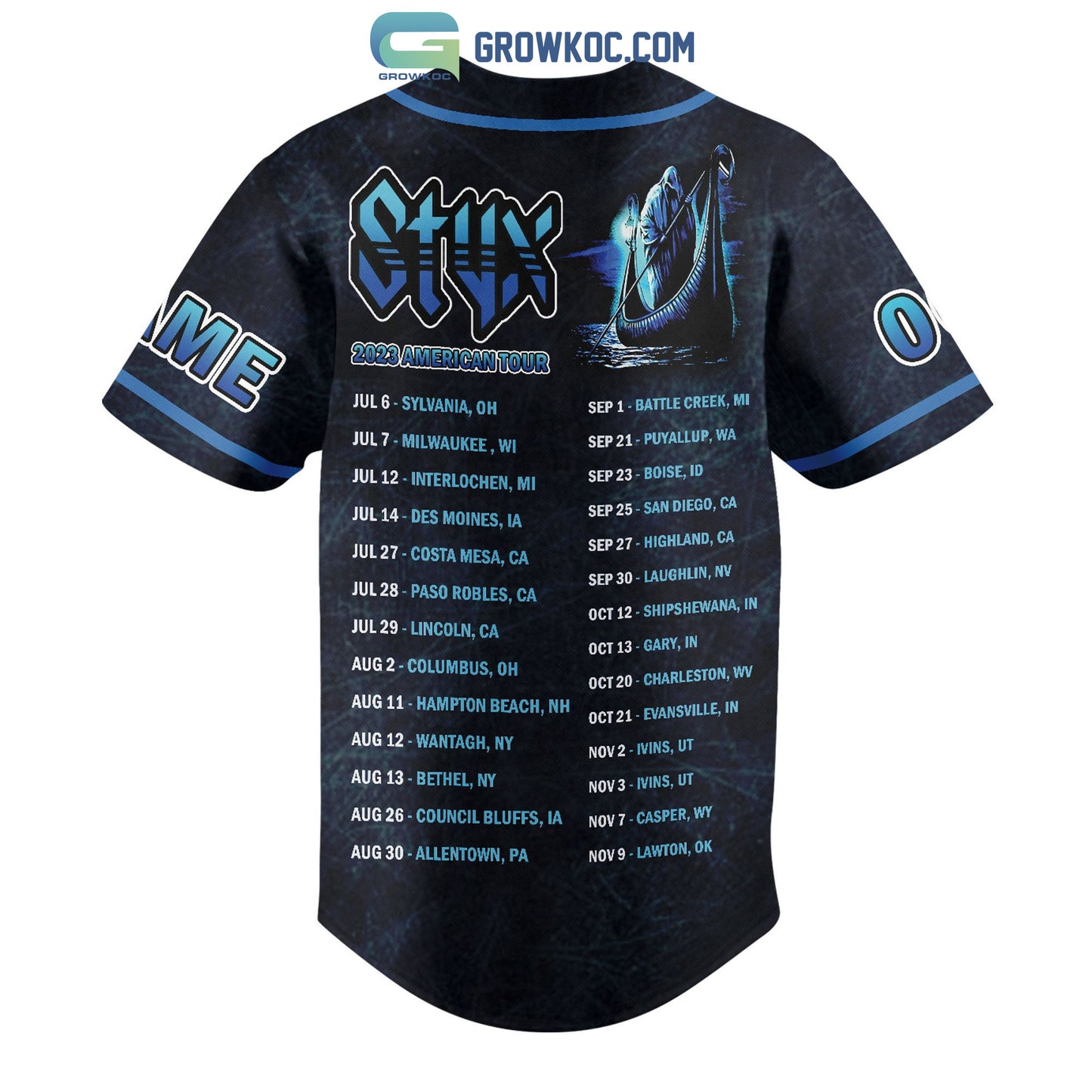 Stux 2023 American Tour Personalized Baseball Jersey
