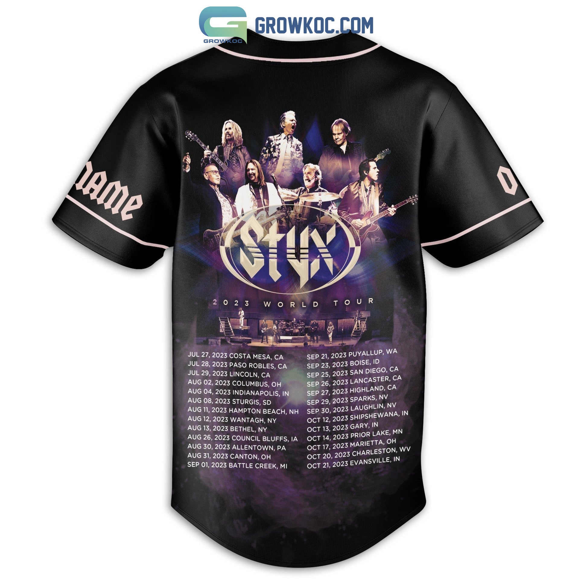 Stynx 2023 World Tour Personalized Baseball Jersey