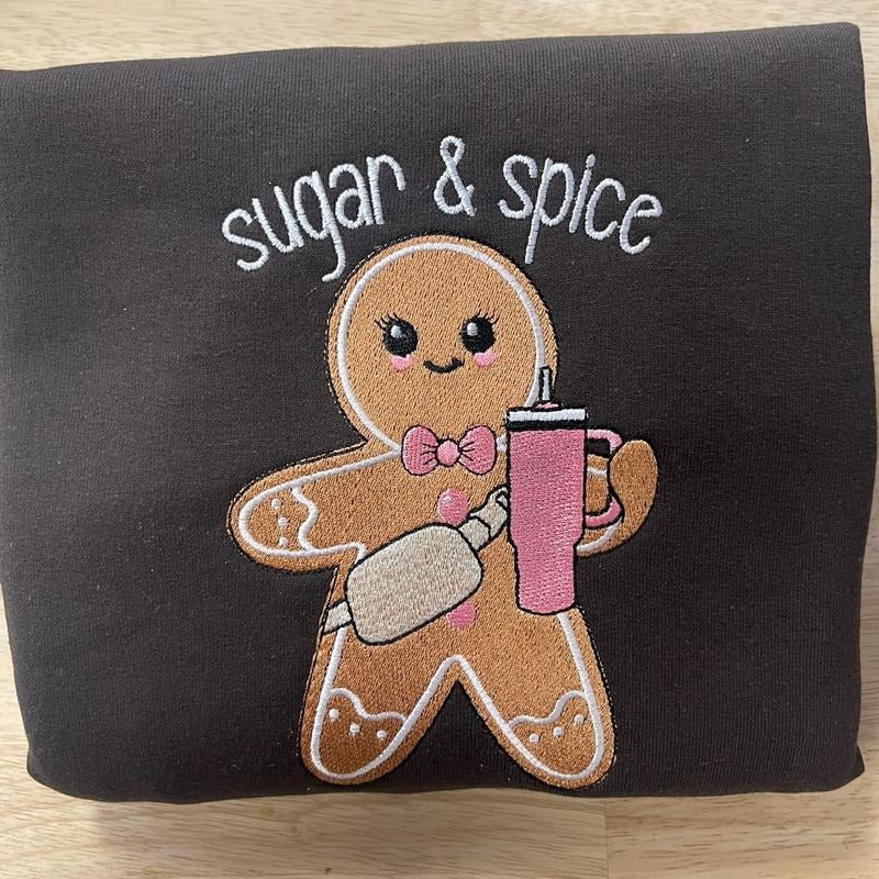 Sugar and spice embroidered sweatshirt T-Shirts, Hoodie | WearSparks.com