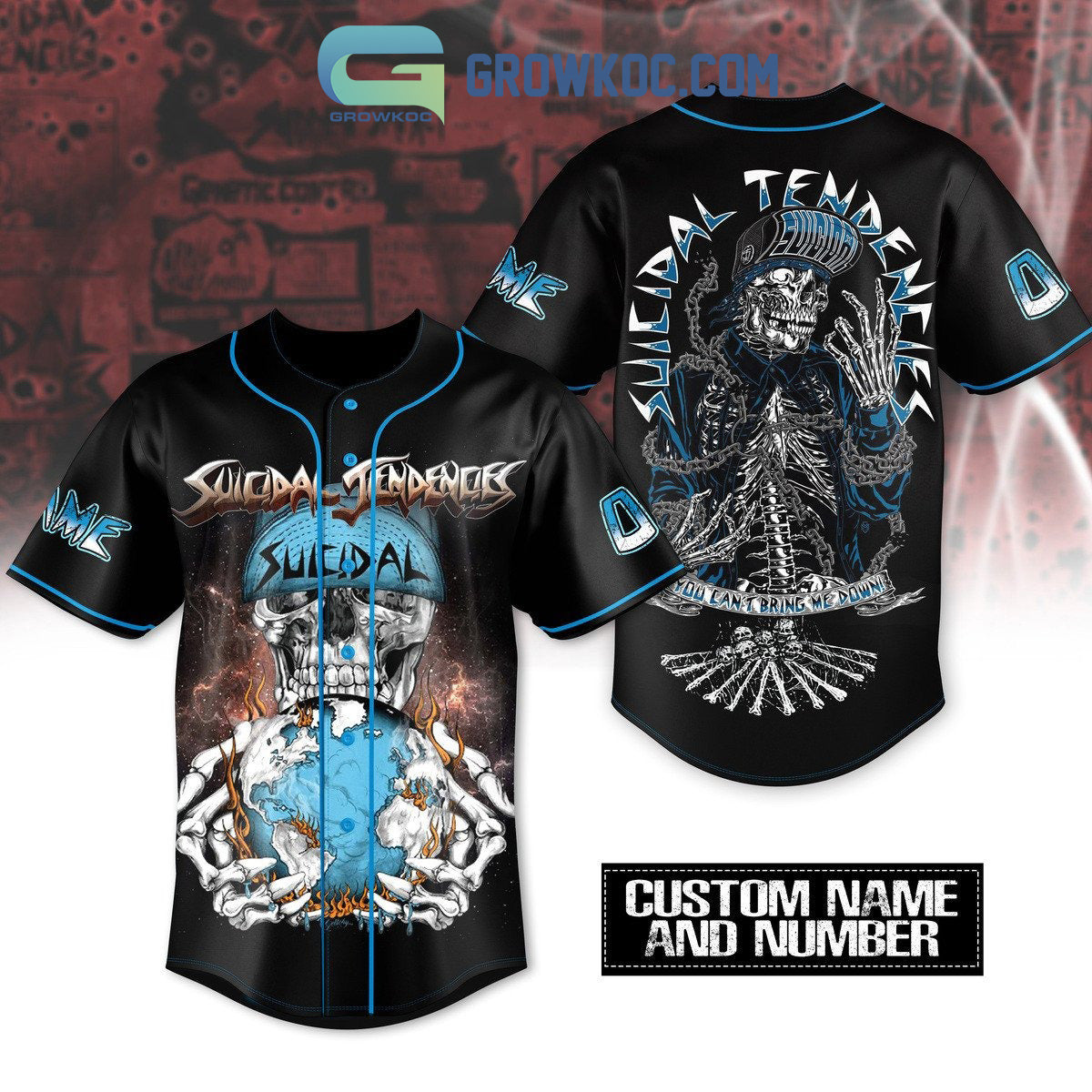 Suicidal Tendencies You Can’t Bring Me Down Personalized Baseball Jersey