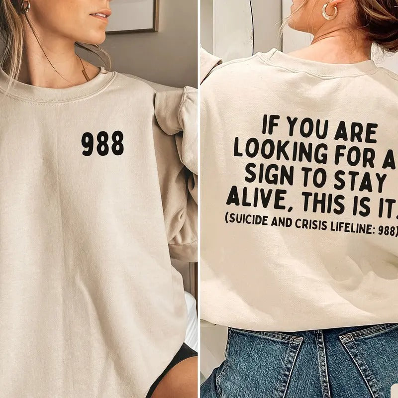 Suicide Hotline Sweatshirt Mental Health Awareness Mental Health Sweatshirt Suicide Prevention Shirt Therapist Sweatshirt...
