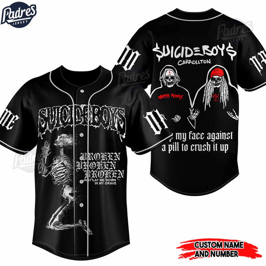 Suicideboys Carrollton Custom Black Baseball Jersey Online - Padres Jersey Oasis: Elevate Your Baseball Style... (Image 1)