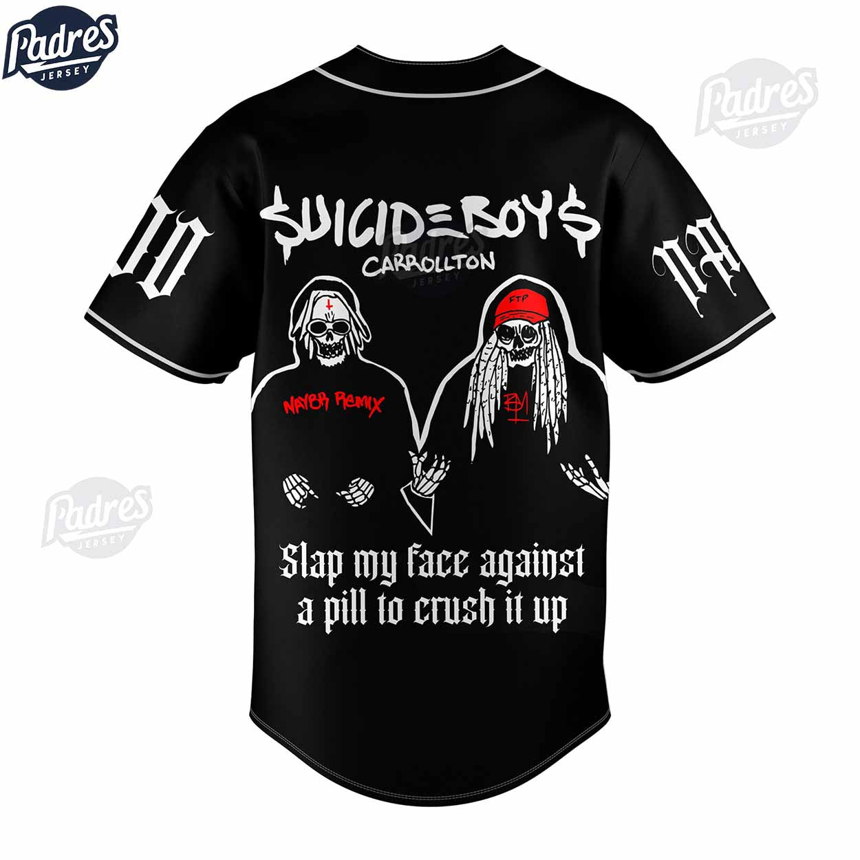 Suicideboys Carrollton Custom Black Baseball Jersey Online - Padres Jersey Oasis: Elevate Your Baseball Style... (Image 2)