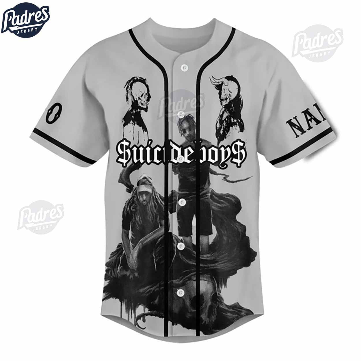 Suicideboys Custom Grey Baseball Jersey Online - Padres Jersey Oasis: Elevate Your Baseball Style Game... (Image 2)