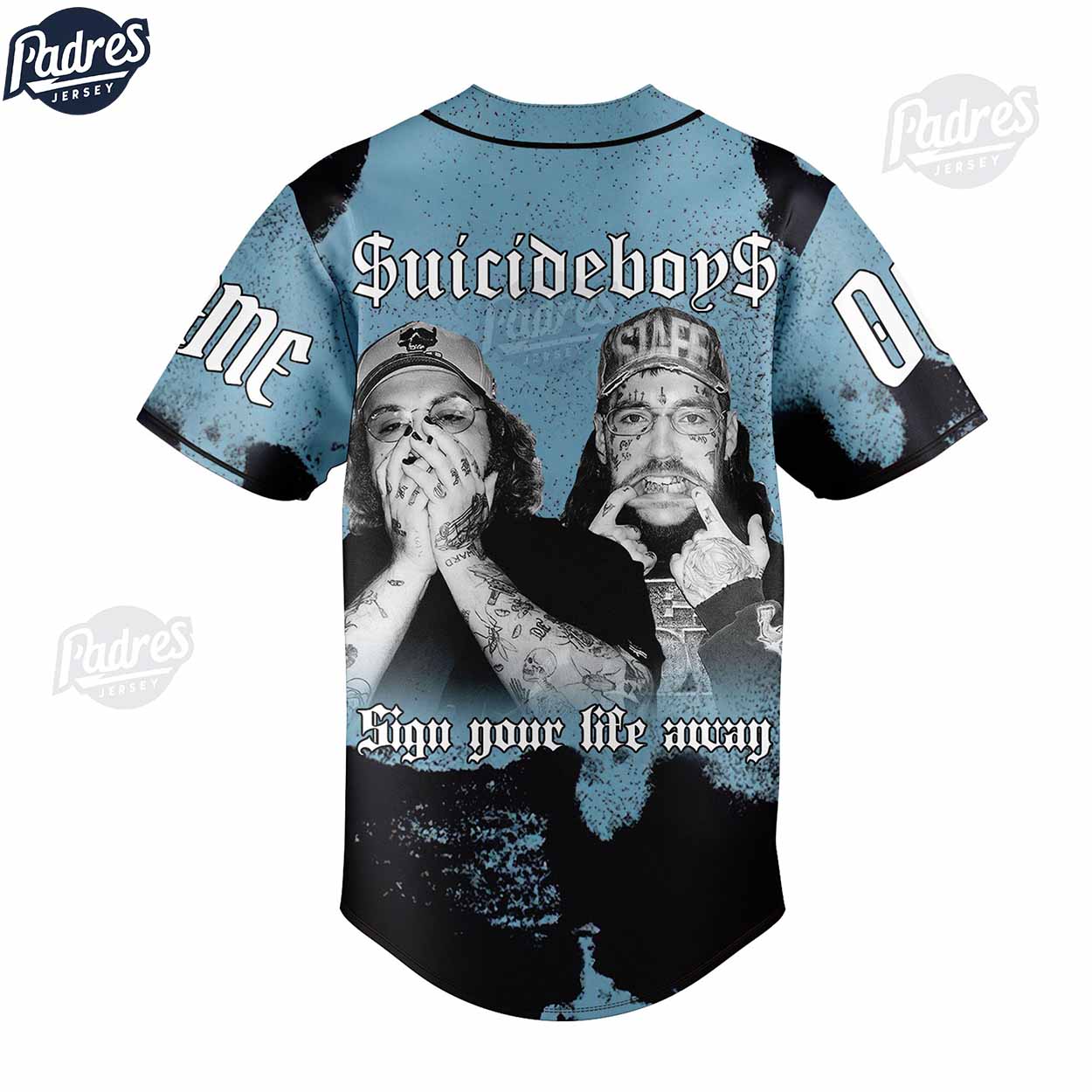 Suicideboys Grey Day Custom Baseball Jersey Style - Padres Jersey Oasis: Elevate Your Baseball Style Game... (Image 2)